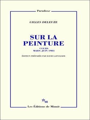 cover image of Sur la peinture